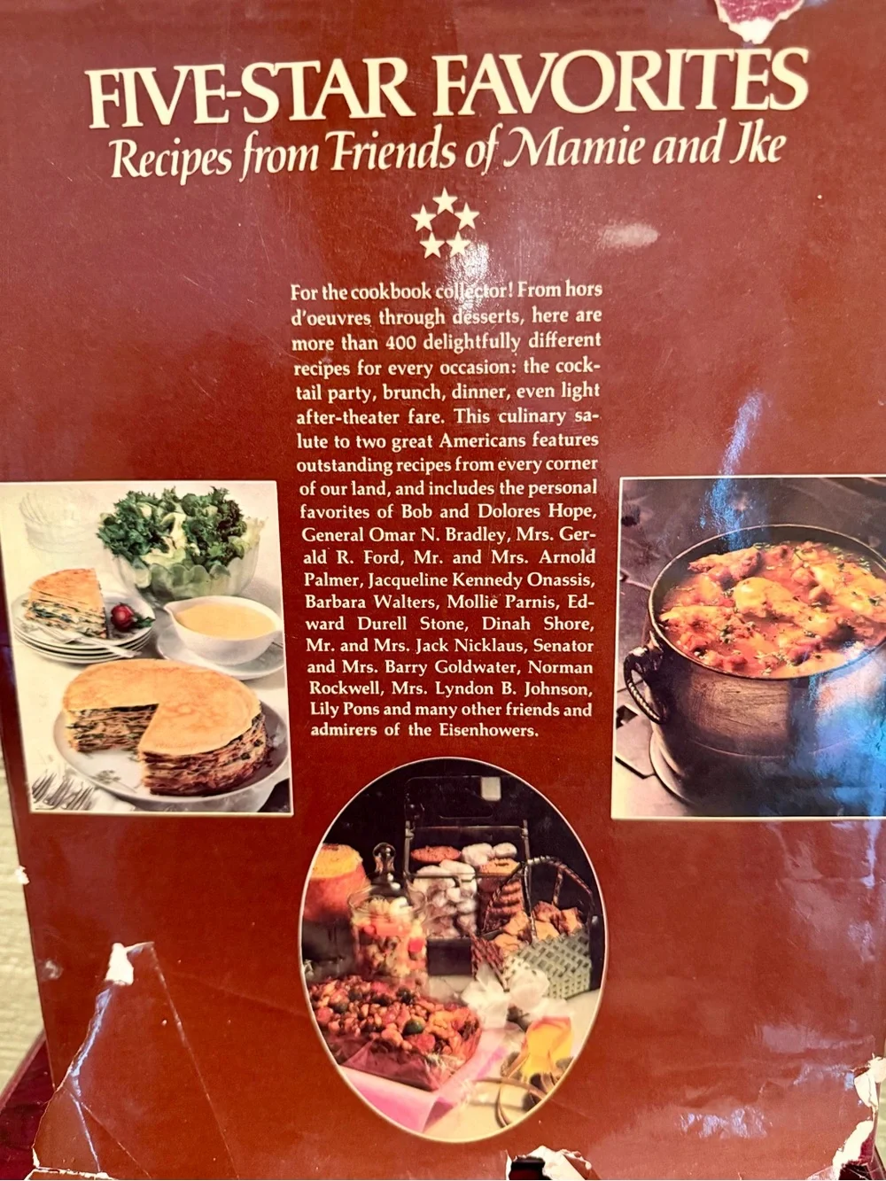 Five-Star Favorites Recipes from Friends of Mamie & Ike Eisenhower HC DJ 1974